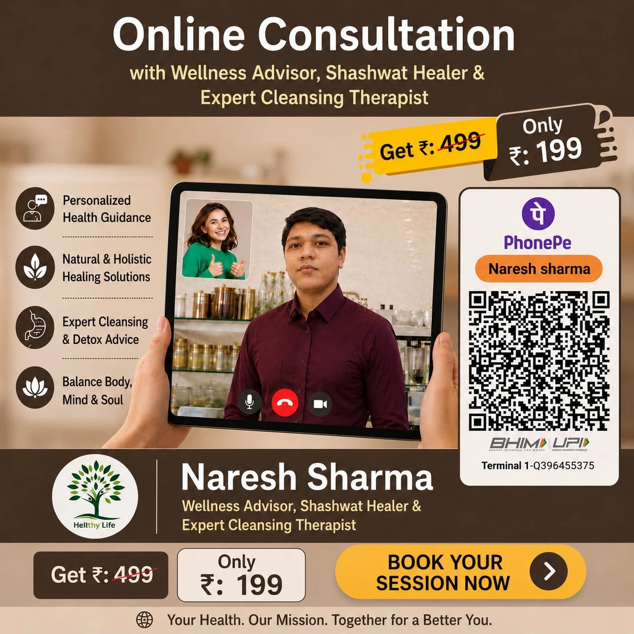 2545 Expert Consultation with Wellness Advisor Naresh Sharma - Image 1